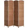 w1b15619c4c9411d3.jpg 6ft Folding Room Divider, 4 Panel Wall Partition with Wooden Frame for Bedroom, Home Office, Natural