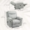 Manual Recliner Chair with Vibration Massage, Thick Foam Padding, Side Pockets for Living Room, Grey