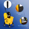 xZWd5919bb73d88ff.jpg 6.9 Gal/26L Mop Bucket, Mop Bucket with Wringer, Wheels and Handle, Yellow
