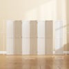 5.6 Ft. Tall 6-Panel Room Divider, Pegboard Panel Folding Privacy Screen, Partition Wall Divider for Bedroom, White