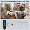 Power Recliner Chair with Massage, Electric Lift Chair for Elderly with Side Pockets, 2 Memory Positions, Remote, Grey