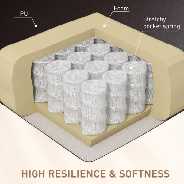 Massage Recliner Chair, Swivel Nursery Rocker Chair, Manual Reclining Sofa with 8 Vibration Points, PU Leather, Cup Holders, Side Pockets, for Living Room, Brown